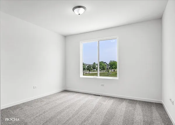 an empty room with a window