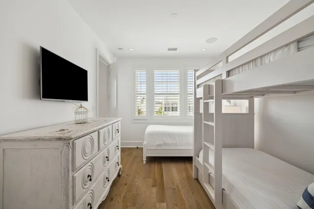 a view of a city with lawn chairs