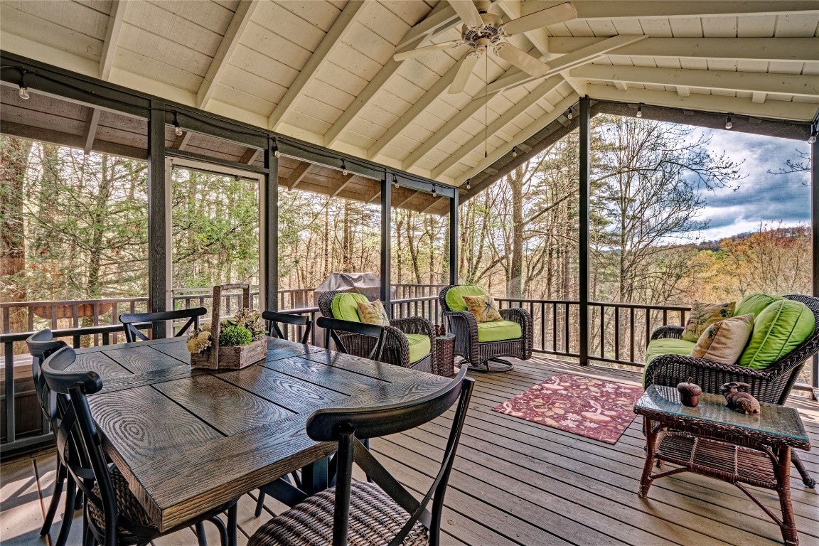 733 Wyanoak Road Highlands, NC 28741 - Photo 12 of 28 Screened porch with a view.