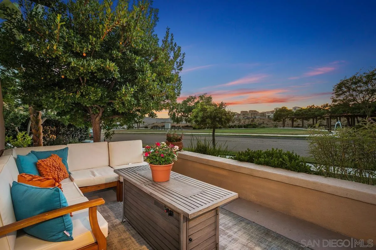 16309 Deer Ridge Road San Diego, CA 92127 - Photo 37 of 37 an outdoor sitting area with a lake view