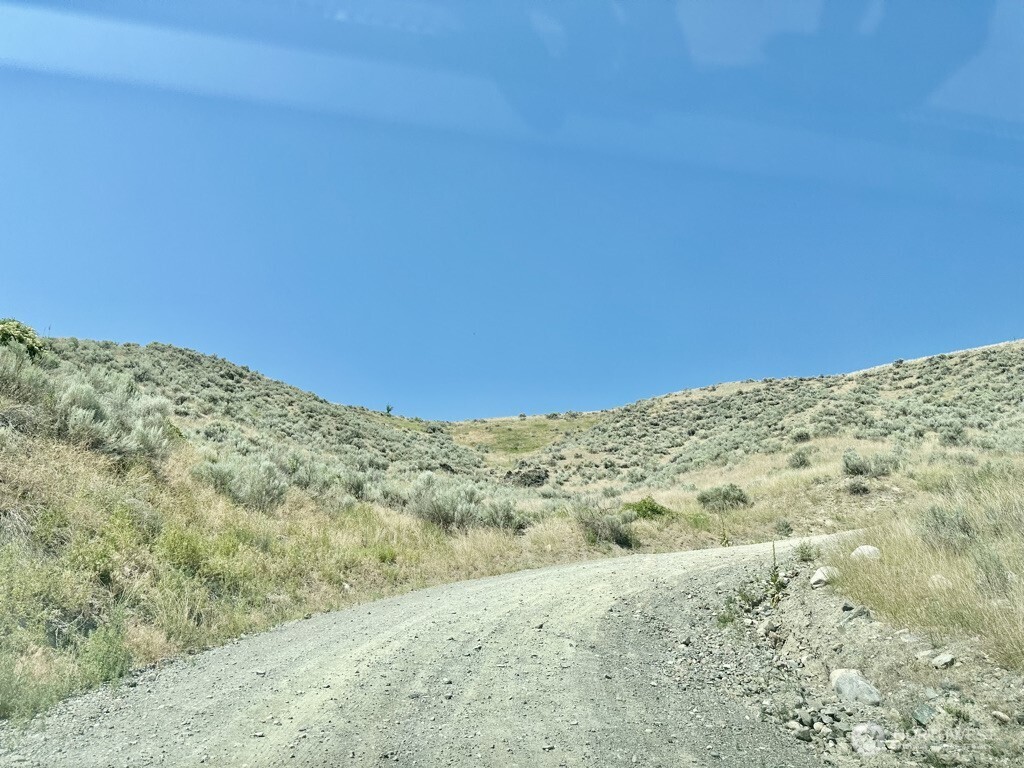 0 Eighme Road Oroville, WA 98844 - Photo 2 of 8 a view of a dry yard with mountains in the background