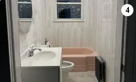 a bathroom with a sink and a bathtub