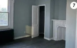 a view of a door with a fan