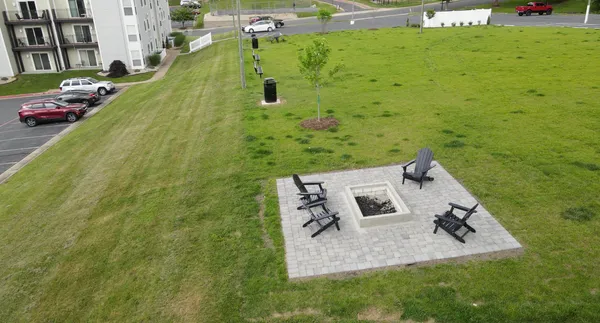 a view of yard with swimming pool