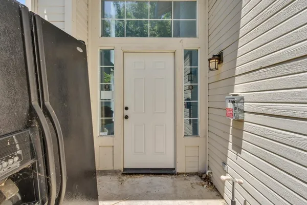 a view of front door and porch