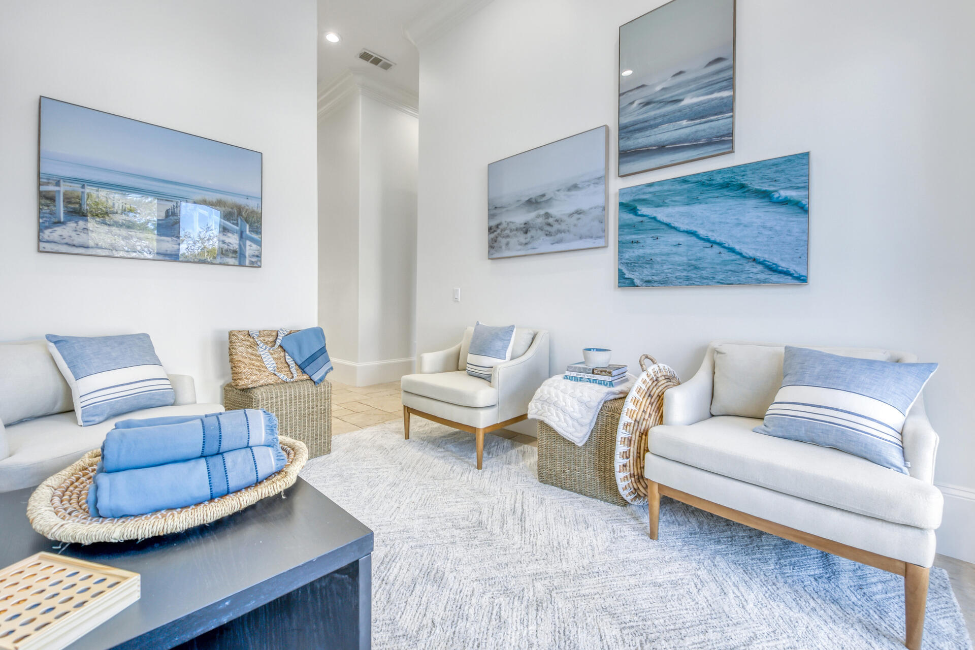 48 Sandstone Street Santa Rosa Beach, FL 32459 - Photo 28 of 78 a living room with furniture a rug and wall paintings