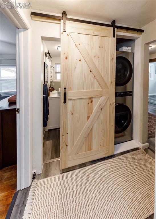 548 Denver Street Calhan, CO 80808 - Photo 20 of 40 a view of a hallway with a washer and dryer
