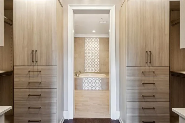 a view of entryway with wooden floor