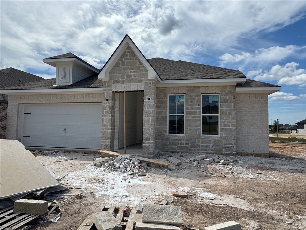 a front view of a house