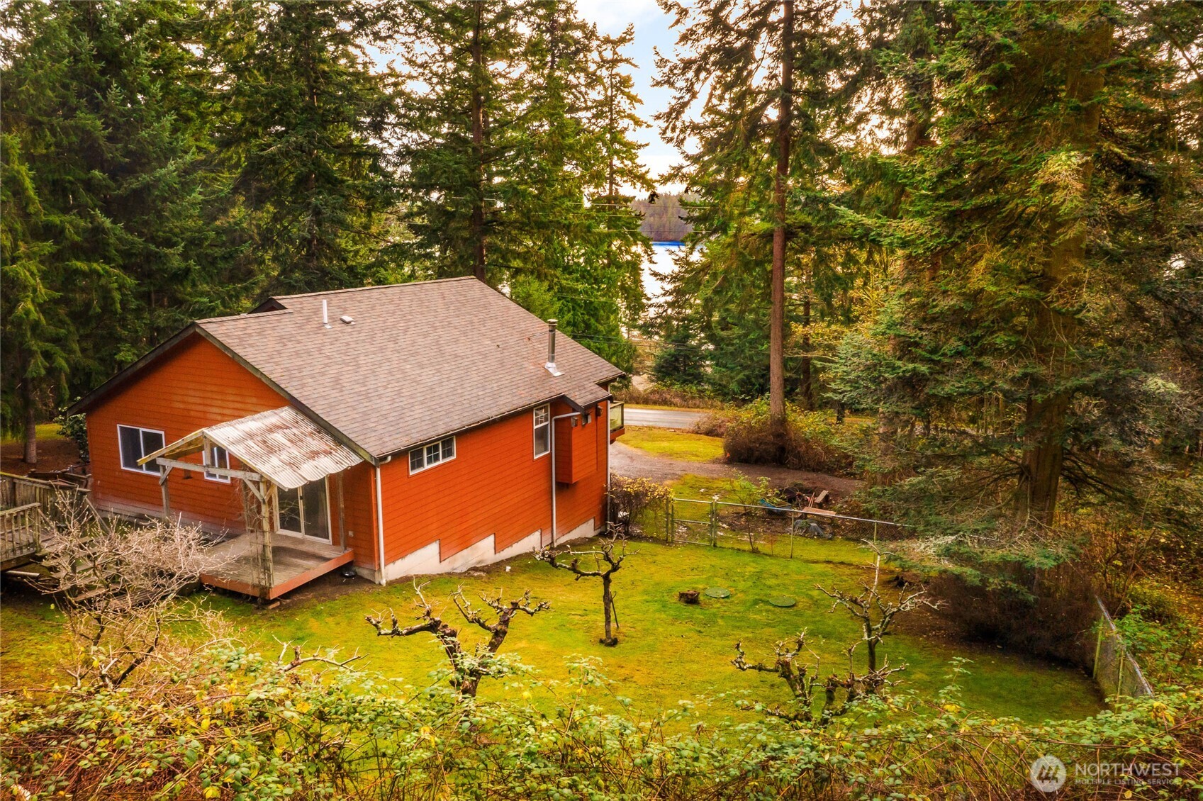 14638 Gibralter Road Anacortes, WA 98221 - Photo 19 of 25 an aerial view of a house with swimming pool