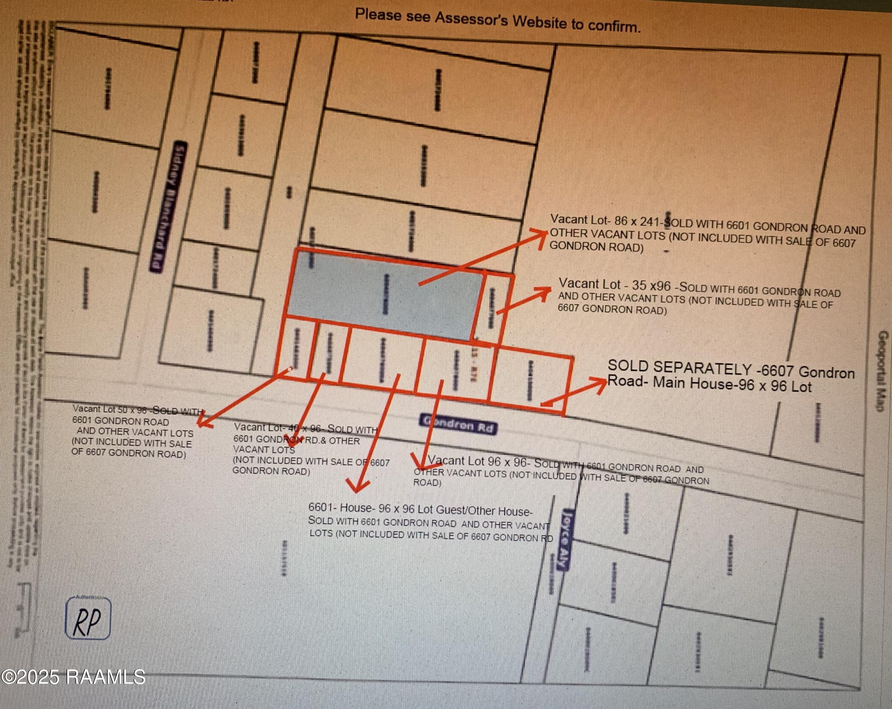 6601 Gondron Road St. Martinville, LA 70582 - Photo 11 of 11 Assessor's Map