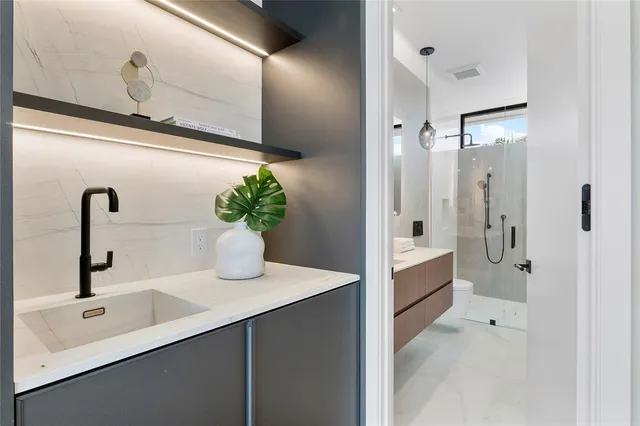 a view of a city with a lake view