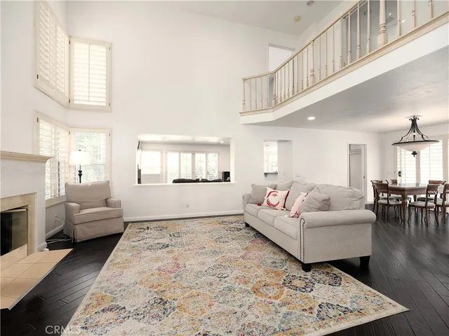 a living room with furniture and a couch