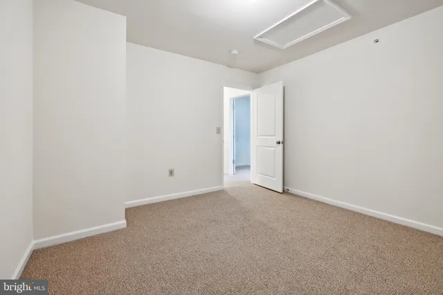 an empty room with an entryway