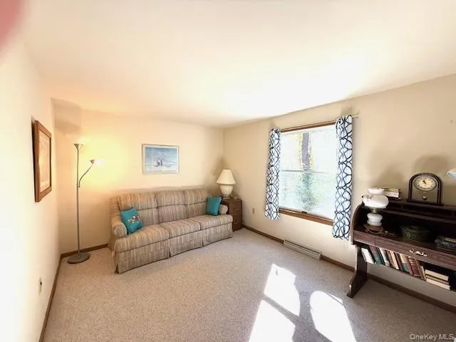 a view of a field with a trees