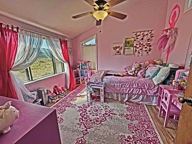 a bedroom with furniture and a window