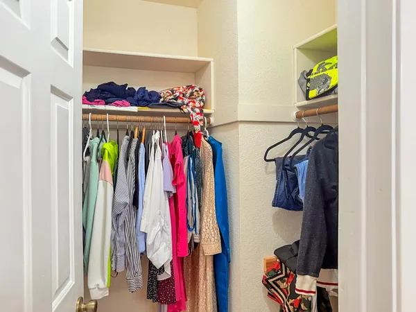 a view of a walk in closet