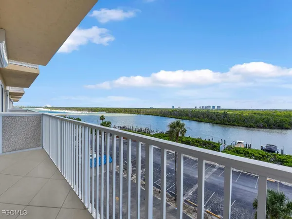 a balcony with city view