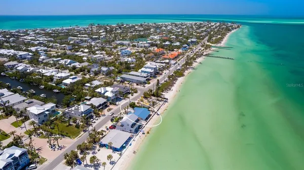 view of a city with ocean view