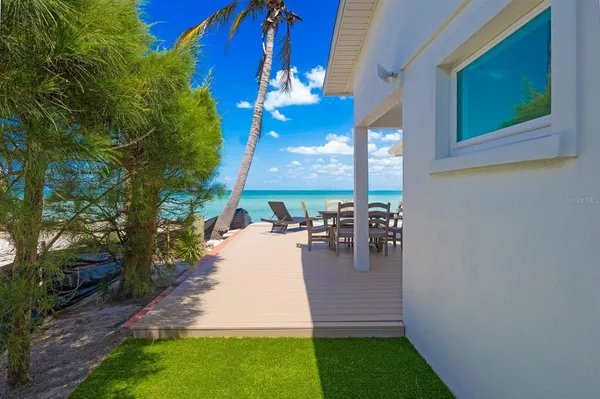 a view of a lake with outside space