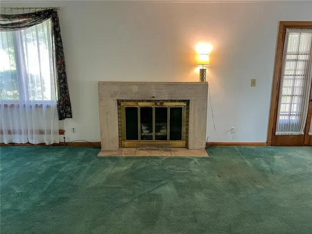 a view of a room with a porch