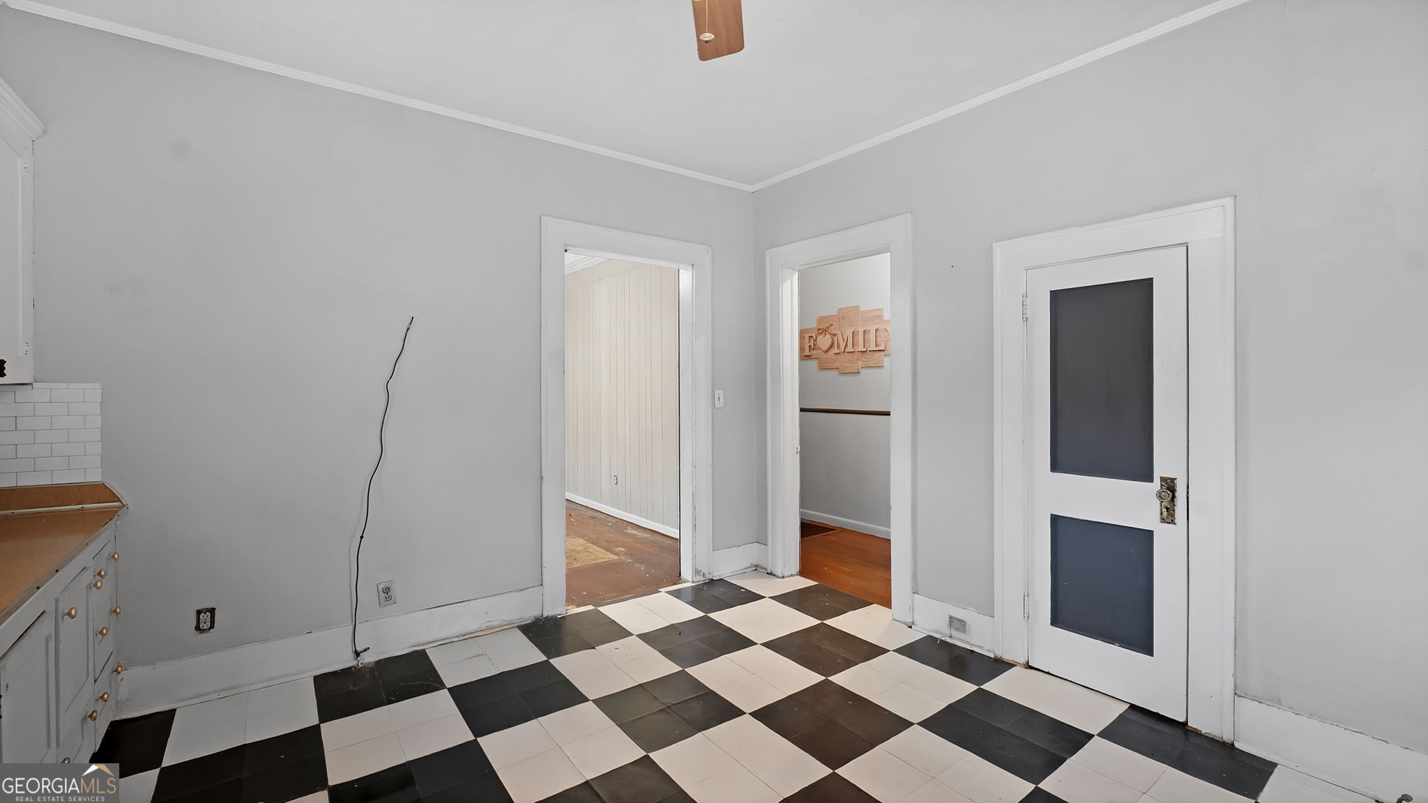 110 Bevis Circle Bowdon, GA 30108 - Photo 26 of 26 a black and white checkered floor with a black white checkered floor
