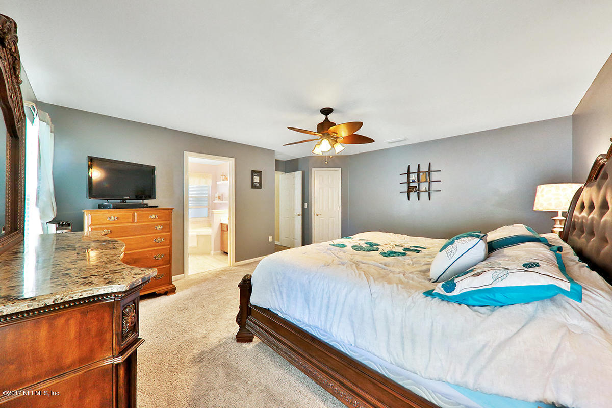 757 MacKenzie Circle St. Augustine, FL 32092 - Photo 15 of 31 a bedroom with a bed and a flat screen tv