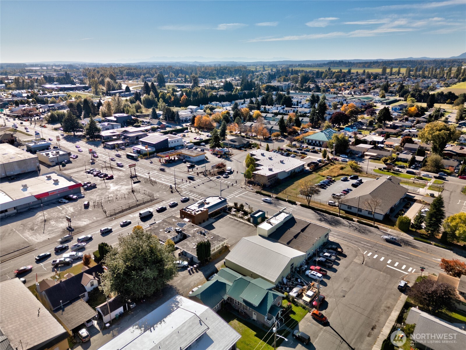 118 East Victoria Avenue Burlington, WA 98233 - Photo 10 of 11 an aerial view of a city with lots of residential buildings