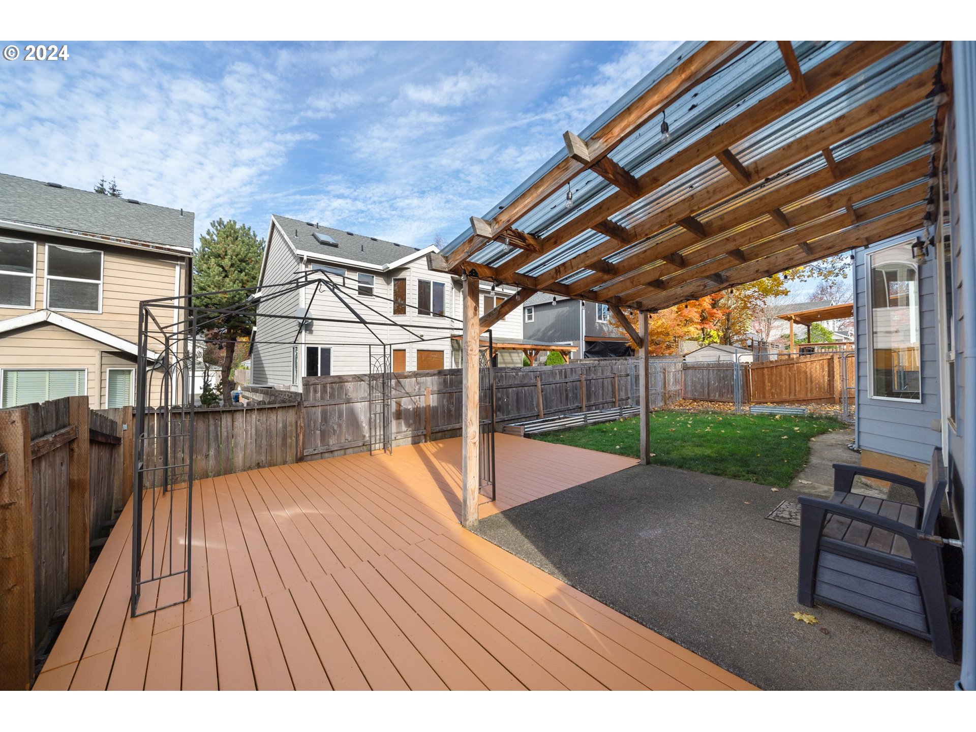 39833 Evans Street Sandy, OR 97055 - Photo 33 of 37 a view of a backyard with sitting area