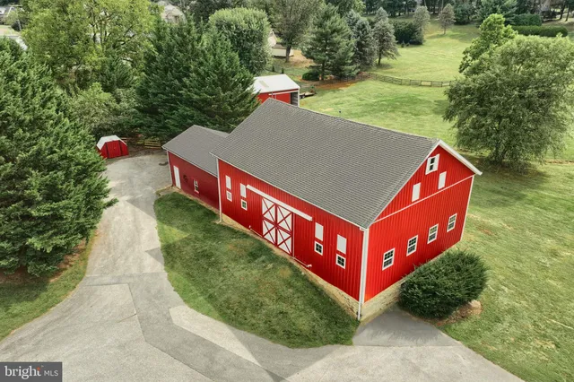 a view of a grassy field with trees