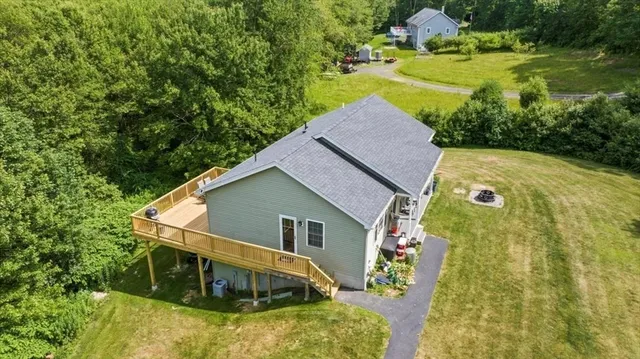 a aerial view of a house