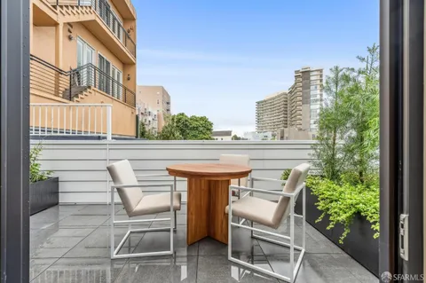 a view of an outdoor seating area