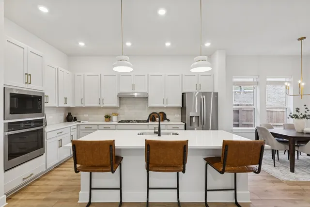 a view of street with an outdoor seating