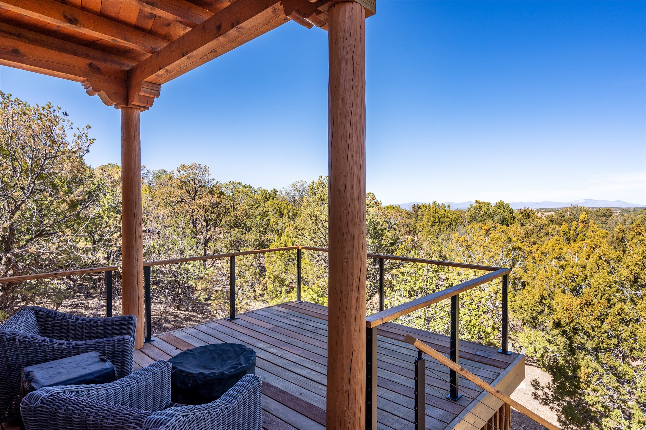 1204 Bandolina Road Santa Fe, NM 87501 - Photo 5 of 69 Upper Casita patio, with views of Jemez Mountains