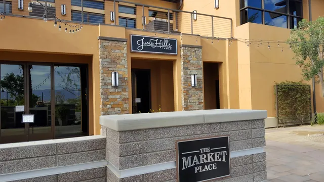 a view of a building entrance