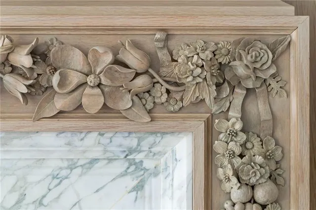 a spacious bathroom with a granite countertop tub shower and mirror