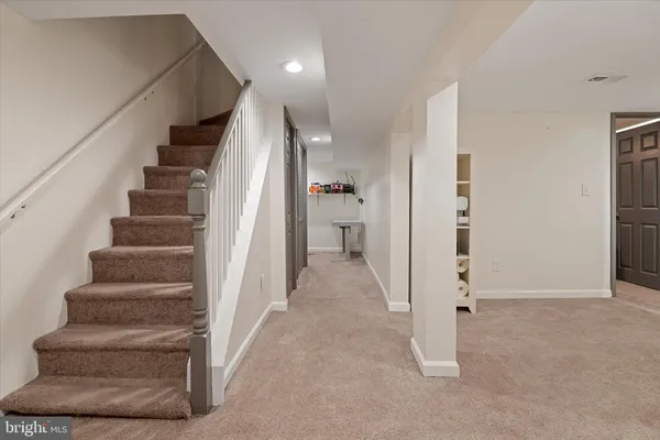 a view of an entryway with staircase