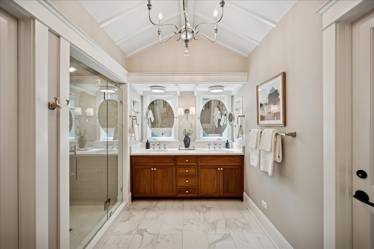 519 Cedar Street Winnetka, IL 60093 - Photo 19 of 36 a view of living room with granite countertop furniture and a fireplace
