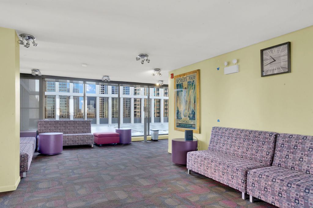 100 East Walton Street, Unit 17C Chicago, IL 60611 - Photo 18 of 21 a living room with furniture and a large window