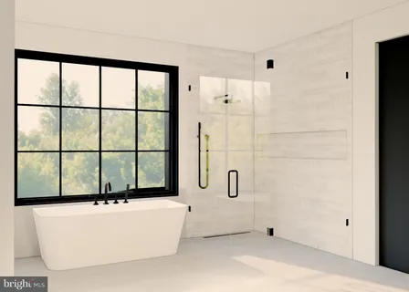a bathroom with double vanity sinks and a mirror