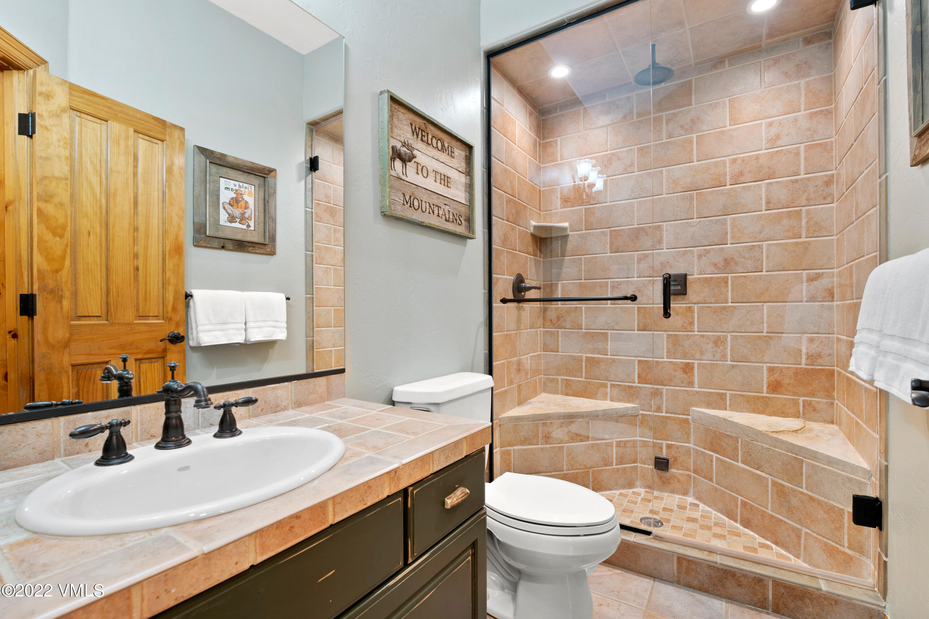 254 Arrowhead Drive, Unit B Edwards, CO 81632 - Photo 18 of 45 a bathroom with a sink a toilet and shower