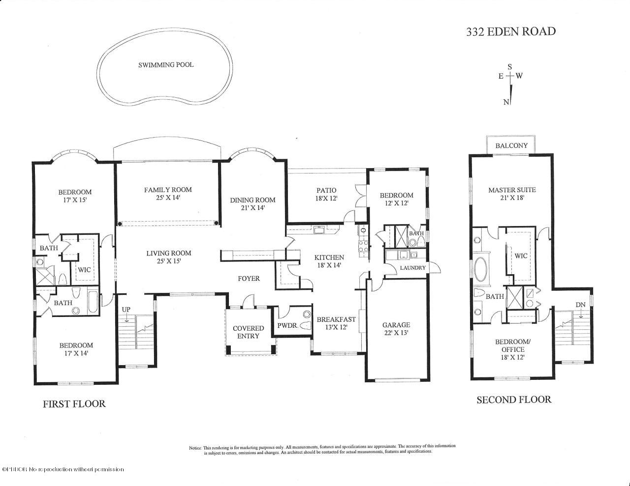 332 Eden Road Palm Beach, FL 33480 - Photo 26 of 26 Floor plan