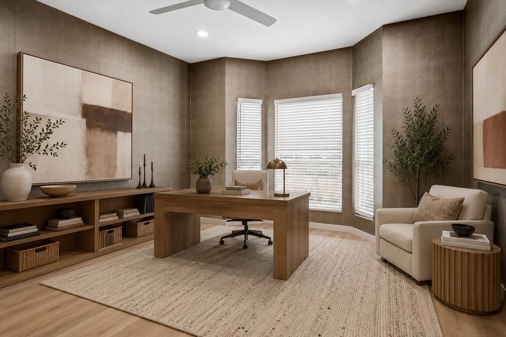 12680 Hillcrest Road, Unit 1109 Dallas, TX 75230 - Photo 16 of 22 Second bedroom as an office, courtesy of AI.