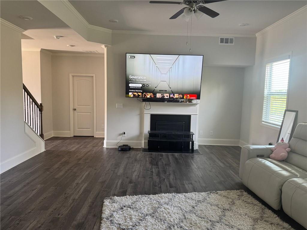 267 Citrine Way Acworth, GA 30101 - Photo 5 of 16 a living room with furniture and a fireplace
