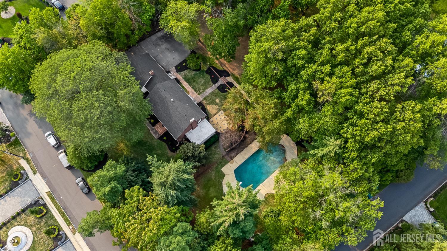 28 Southfield Road Edison, NJ 08820 - Photo 20 of 27 an aerial view of a house with outdoor space and trees all around