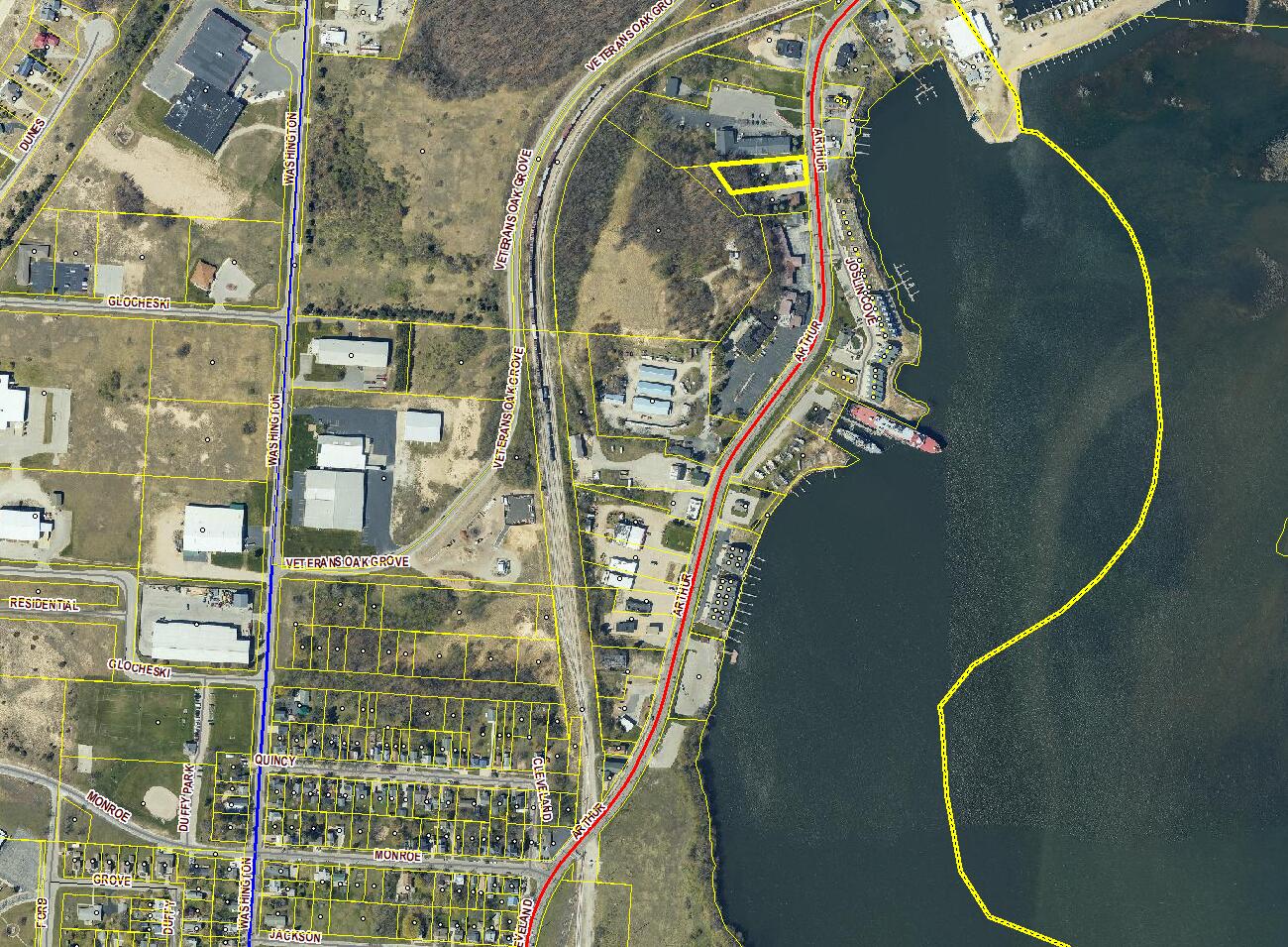 214 Arthur Street Manistee, MI 49660 - Photo 5 of 52 Aerial 2