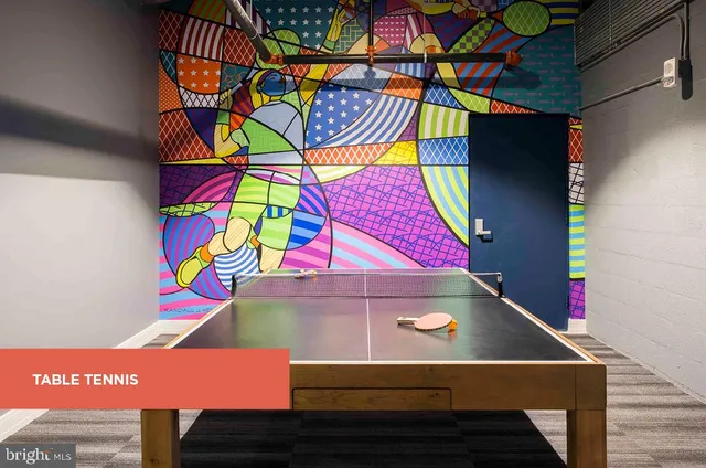 a view of an indoor swimming pool