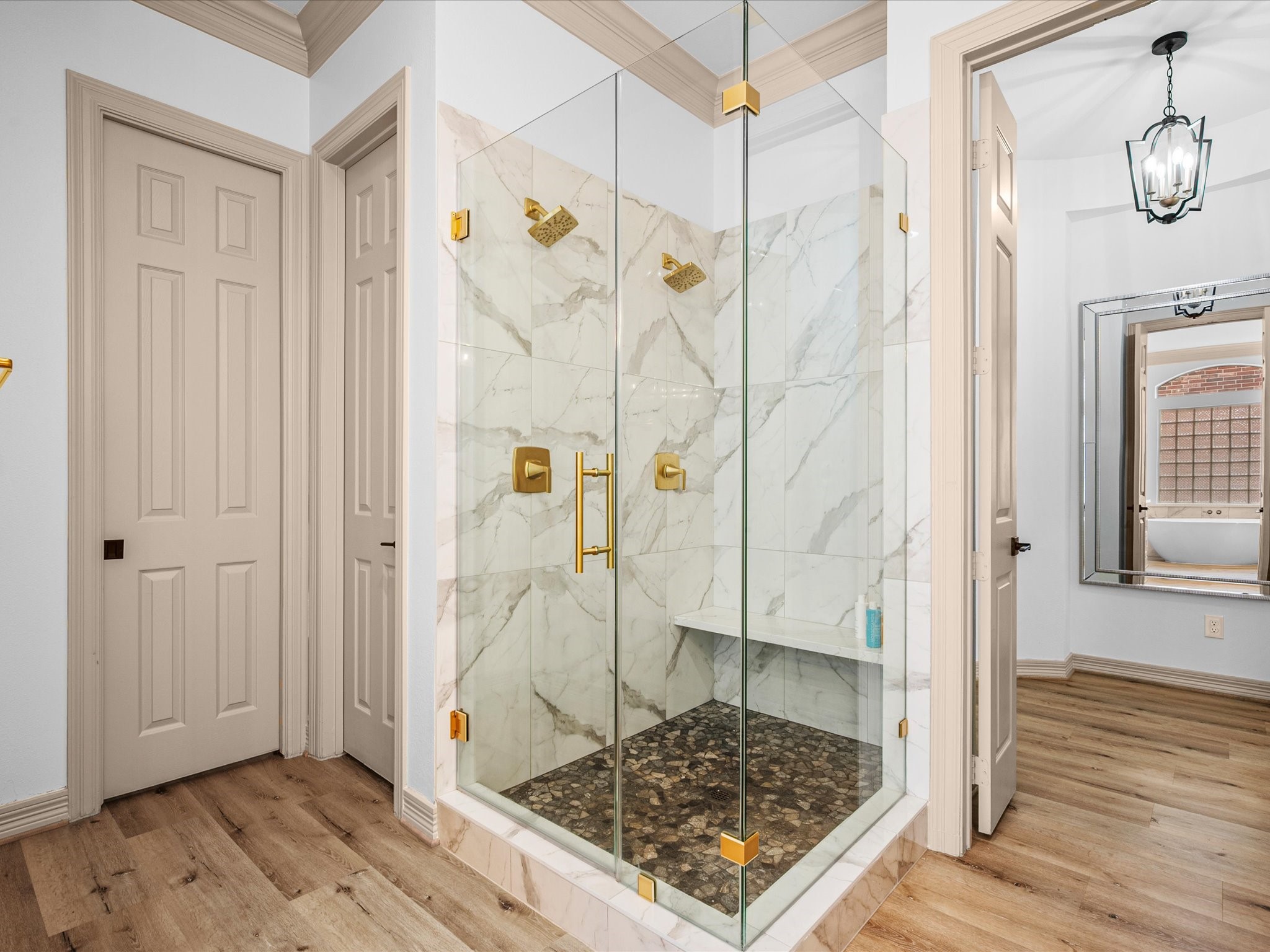 11410 Carson Field Lane Cypress, TX 77433 - Photo 25 of 47 Walk-in shower, and elegant design.