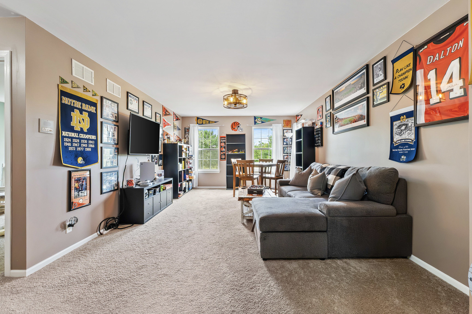 712 Wilson Street Waterman, IL 60556 - Photo 18 of 24 a living room with furniture and a flat screen tv