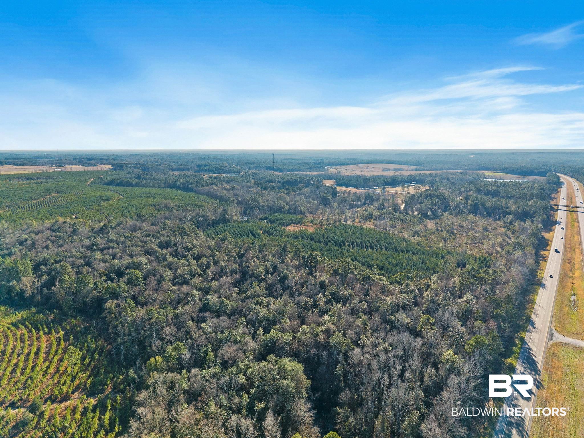 55750 Lottie Road Perdido, AL 36562 - Photo 6 of 84 Aerial view of property and surrounding area featuring rural landscape and extensive farmland
